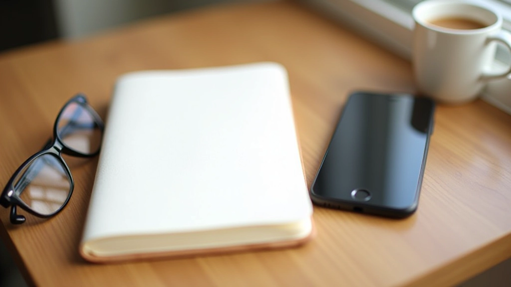 Papieren notitieboek versus smartphone op houten tafel met kopje thee, vergelijking van journaalformaten